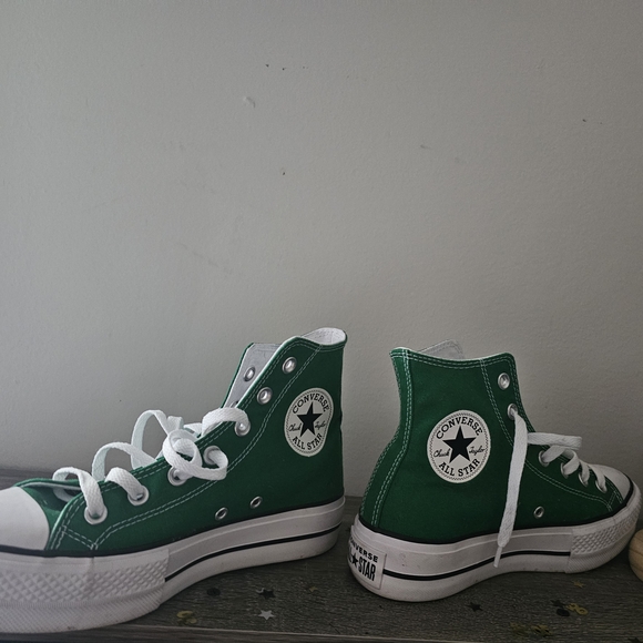 Green High-Top Converse - Picture 3 of 3
